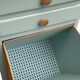 Vintage gray green bathroom chest of drawers