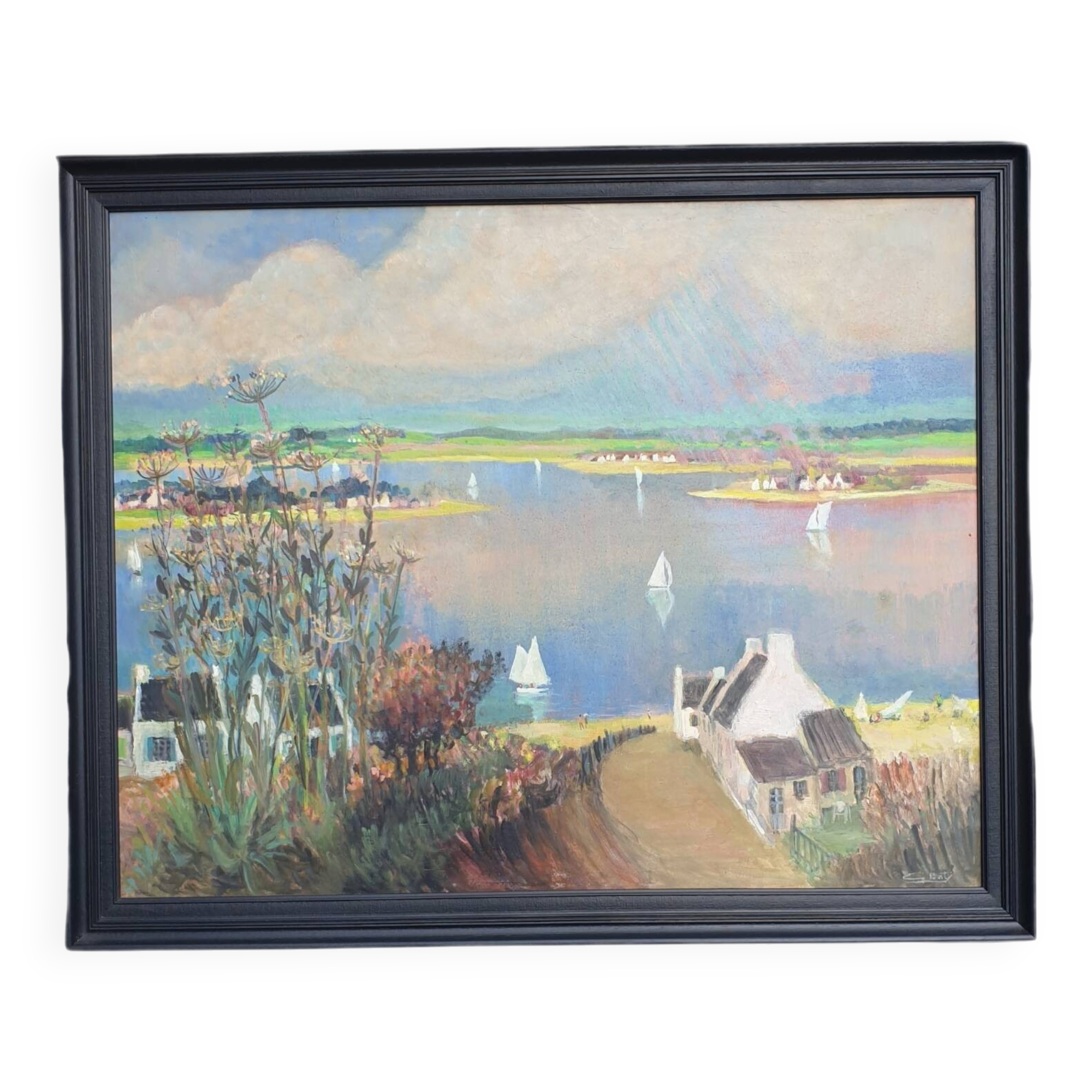 Large marine painting of Brittany