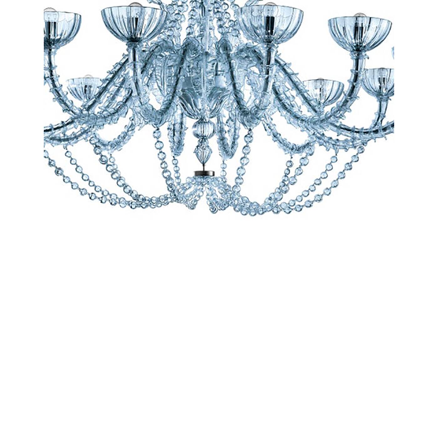 Venetian Cà Rezzonico Floral Gold Murano Style Glass Chandelier