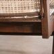 Chaises longues Pierre Jeanneret PJ-SI-29-A en teck et en rotin, années 1950.