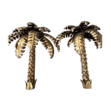 Paire d'appliques palmier