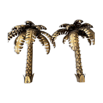 Paire d'appliques palmier