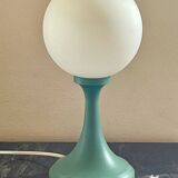 Vintage green opaline globe lamp