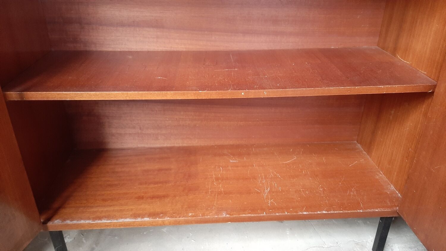 Buffet furniture cabinet wood glass colors 50s