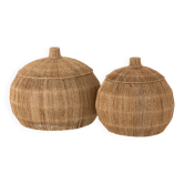 Lot de 2 paniers Dantya en jute naturel (55.5x55.5x45cm)