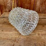 Vintage structured glass globe pendant light drops