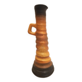 Beige/brown ceramic vase from the 60s