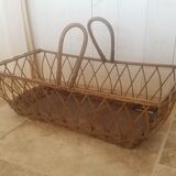 Antique wicker bassinet