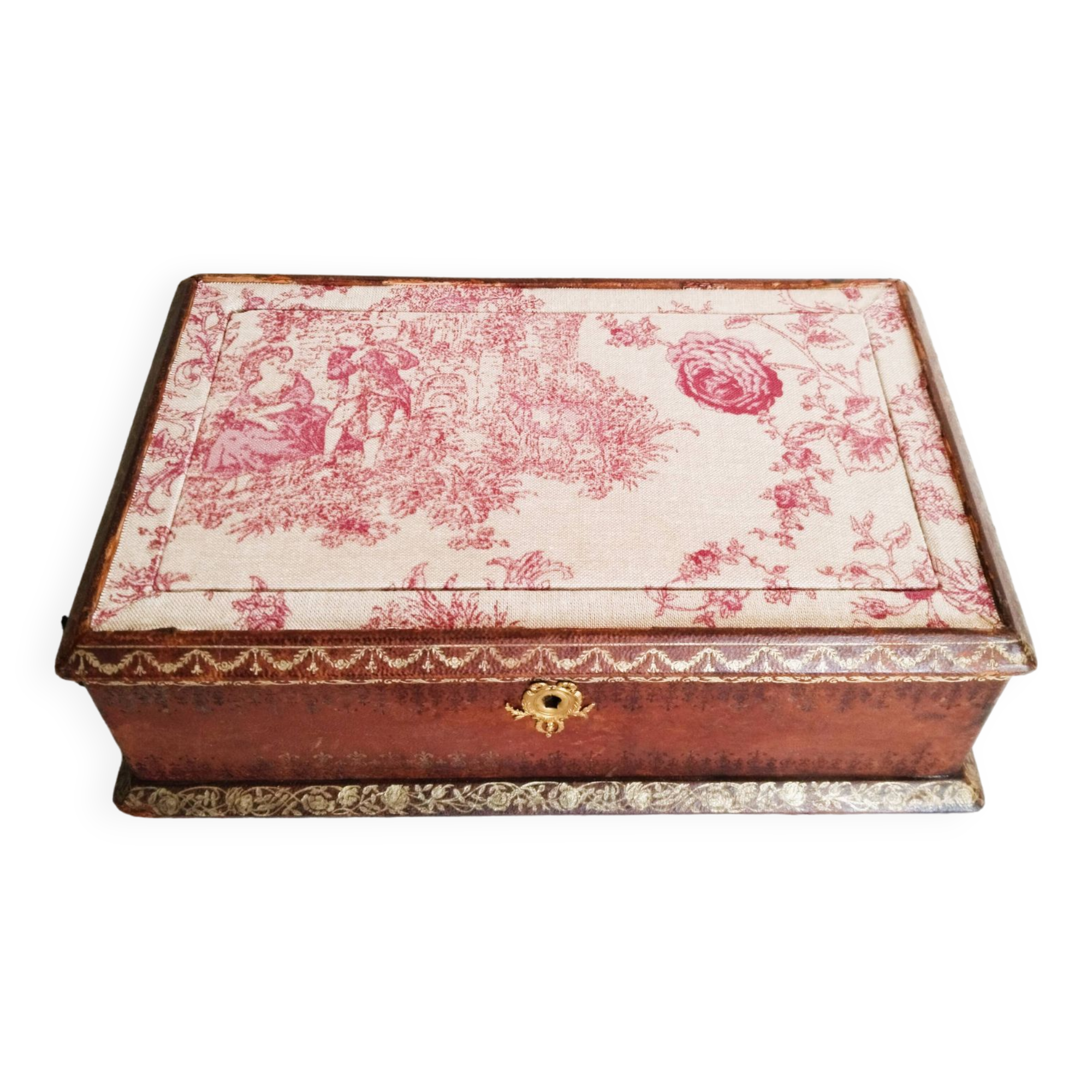 Box, wooden and leather case