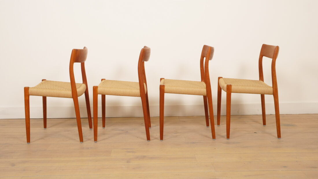 4 x vintage dining chairs | Niels Otto Møller | Model 77