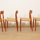 4 x vintage dining chairs | Niels Otto Møller | Model 77
