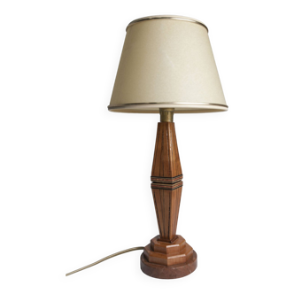 Table lamp 1930 art deco wood Verona marble