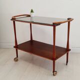 Bar kart - 50s 60 - Wood and glass.