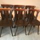 Lot of 6 chairs vintage bistro compass feet