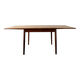 Table à manger extensible en teck moderne danois modèle 24 par Ansager Møbler années 1960.