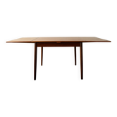 Table à manger extensible en teck moderne danois modèle 24 par Ansager Møbler années 1960.