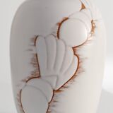 Art Deco White Seashell Motif Table lamp By Anna Lisa Thomson, Upsala Ekeby