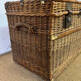 Vintage rattan trunk