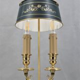 Louis XVI style gilded bronze bouilotte lamp