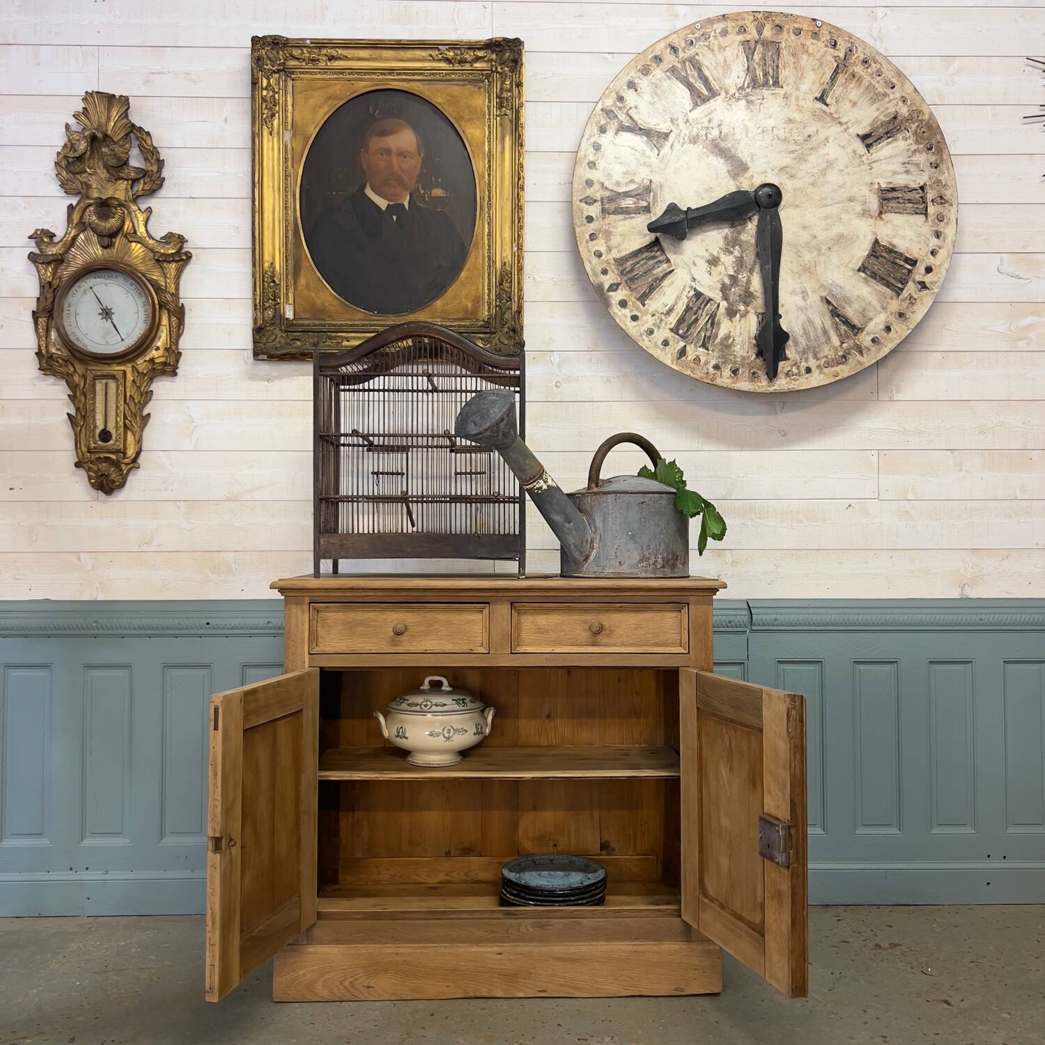 Parisian sideboard in stripped oak