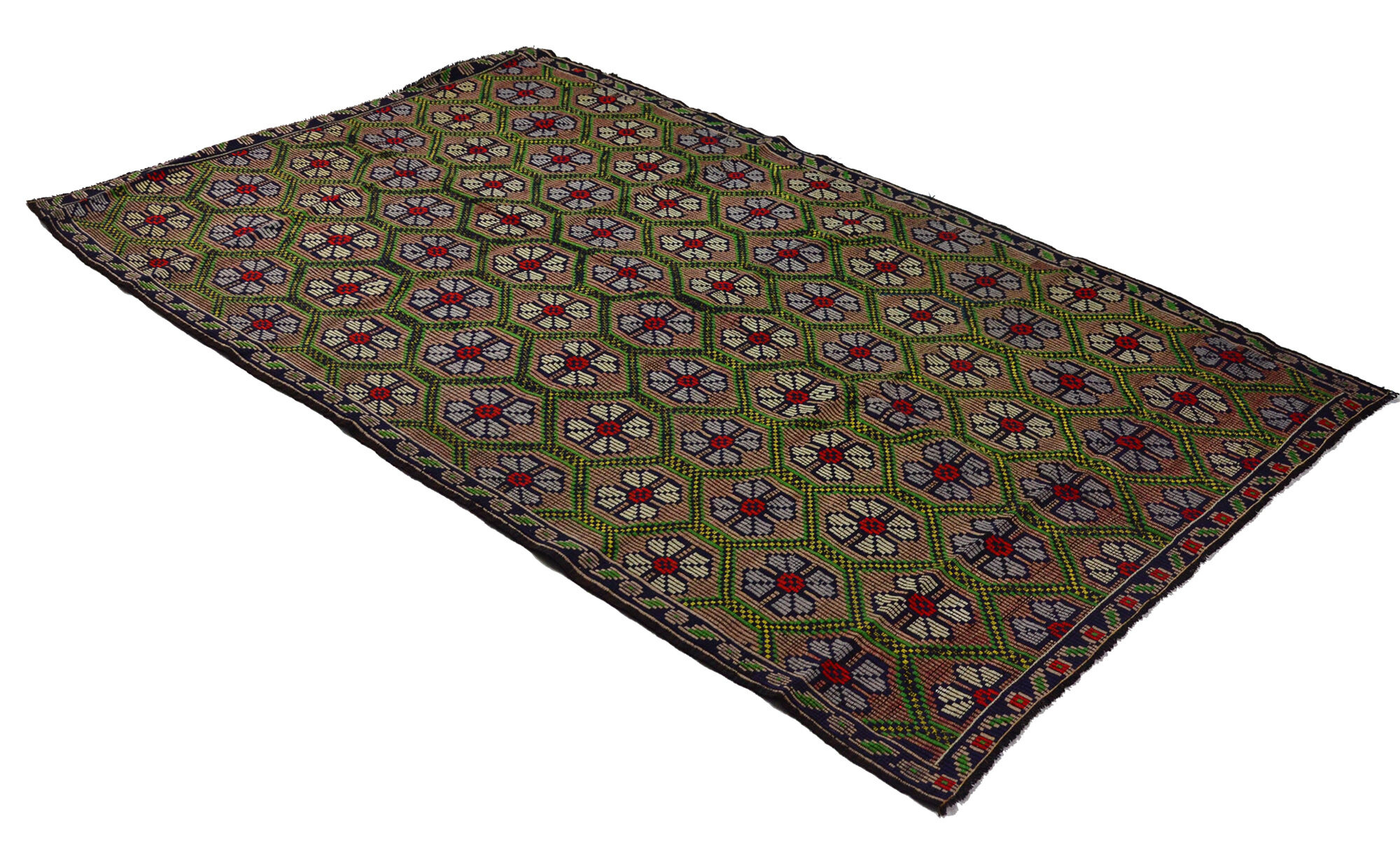 Anatolian handmade kilim rug 287 cm x 173 cm