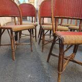 Set of 7 Parisian bistro / café chairs from the 1930s