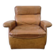 Vintage cognac leather armchair / single seater armchair / armchair