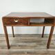 1950s Art Decò writing desk in walnut burl and blond walnut