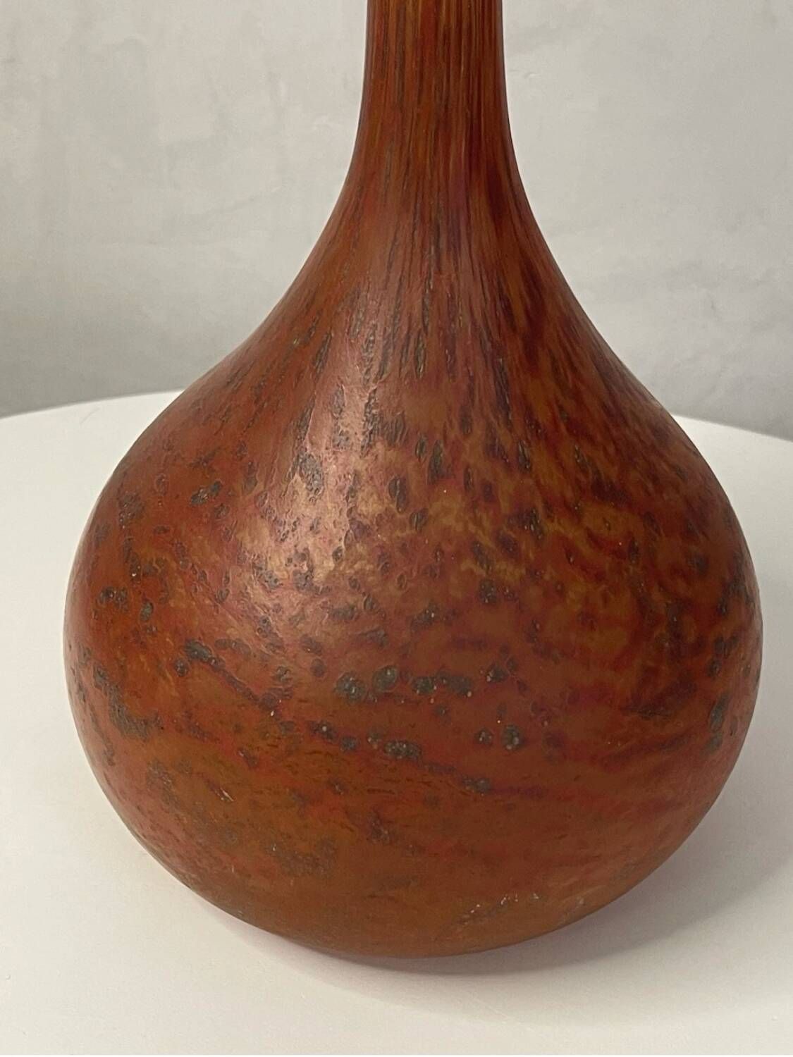 Vase Signed Delatte Nancy – Art Deco – Marbled Glass – 53 cm V