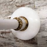Alabaster and brass floor lamp