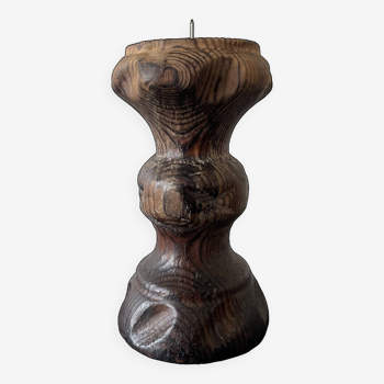 Old wooden candle holder