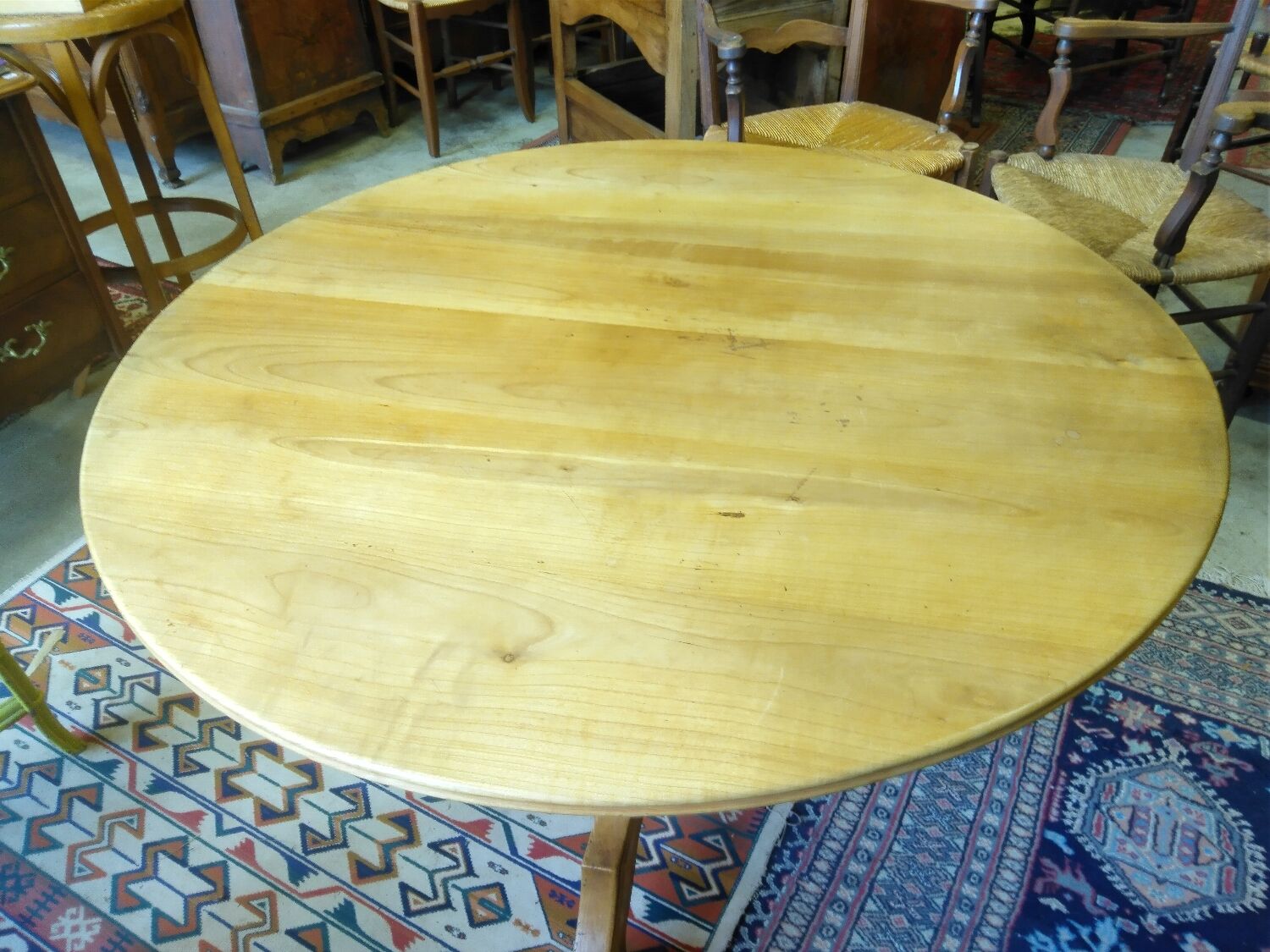 Old cherry pedestal table