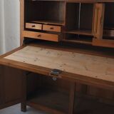 Gothic style carved oak cabinet | Belgium | 1900s