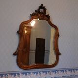 Rock mirror louis XV walnut to hang on the wall 110x85cm