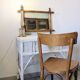 Vintage bamboo style mirror in turned wood 62 x 46 cm