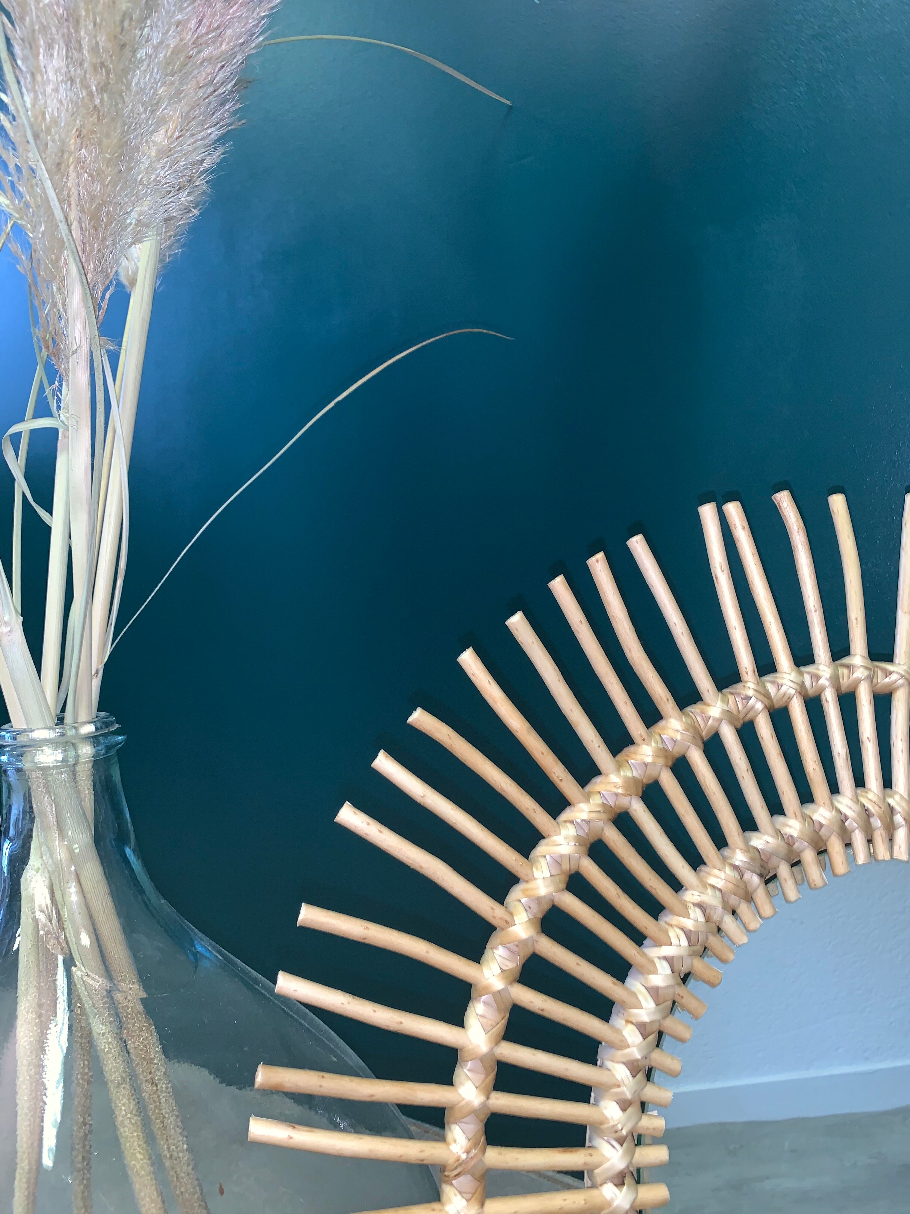 Mirror sun rattan 56cm