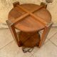 Guéridon art déco 1920 en bois massif