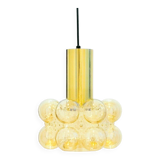 Mid-Century Modern Bubble Glass & Brass Ceiling Light by H. Tynell, 1960s