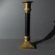 Vintage set of 3 brass candlesticks from the 1940s, various shapes.