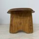 Brutalist solid wood side table /stool , 1970s