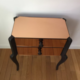 Bedside table mirror vintage side cabinet