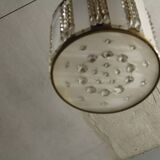 Crystal Glass and Brass Pendant by Jablonecké Sklárny