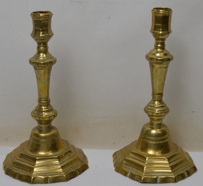 Pair of torches - Bronze chandeliers base with sides