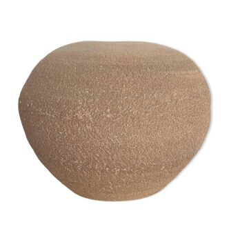 Ochre-colored terracotta ball vase