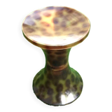 1970s Stool Tam Tam Transparent Leopard print (designer Henry Massonnet)