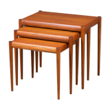 Set of three nesting tables in teak, 1960s, Danish design