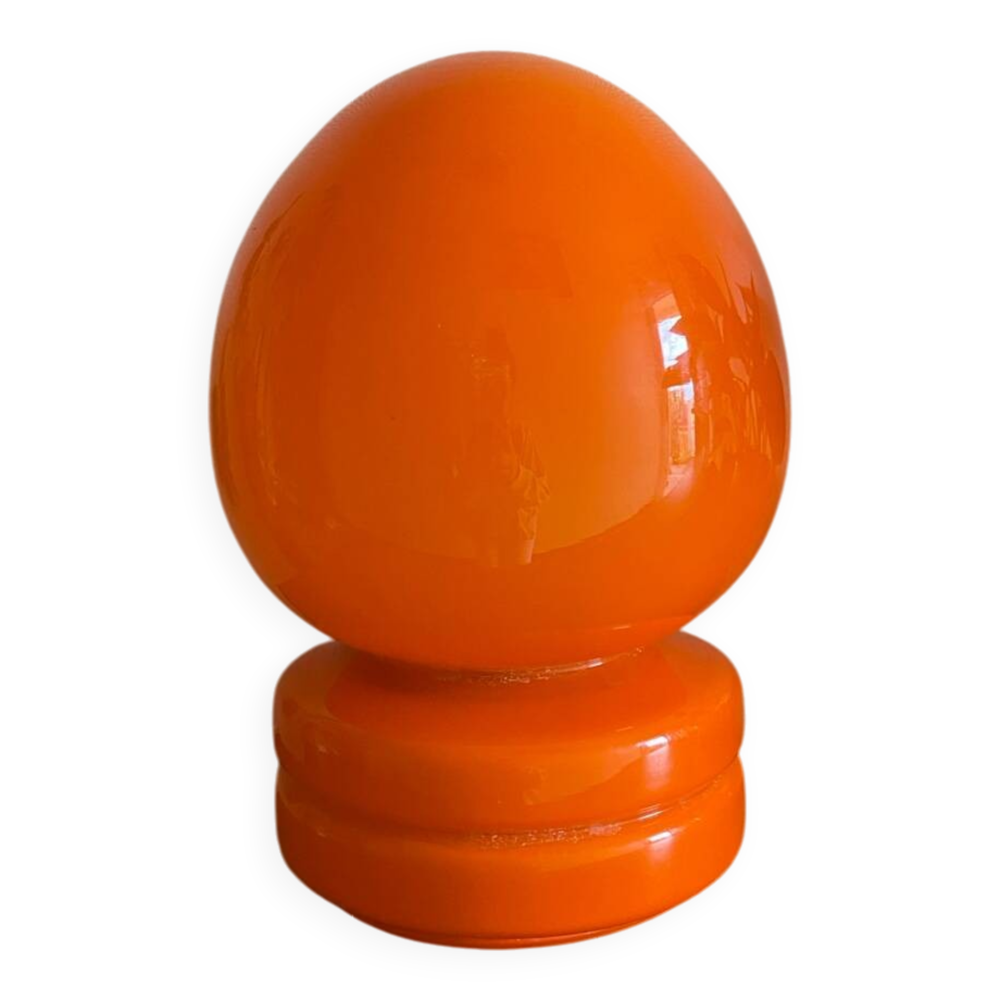 Lampe vintage Space age en verre orange