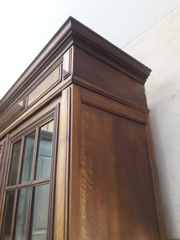 Walnut display cabinet 19th century H234cm