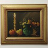 Huile sur toile nature morte