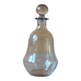 Antique engraved glass carafe - wine pitcher